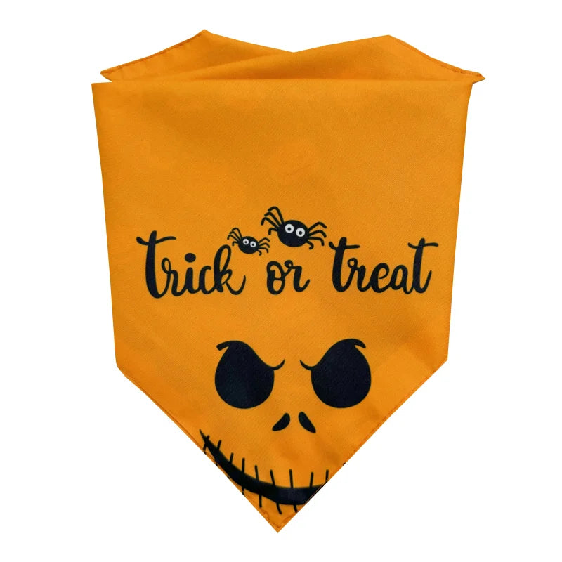 1pc Halloween Dog Fall Bandana Premium Durable Triangle Reversible Dog Scarf Adjustable Puppy Bandana Bib Handkerchief for Pets