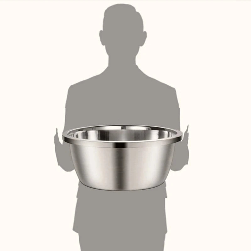 Large Stainless Steel Dog Bowls Thick Smooth Metal and Water Dishes